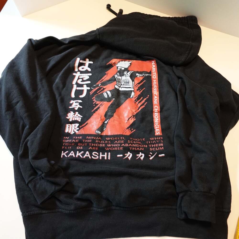Naruto Hurricane Chronicles Kakashi Graphic Hoodie Black